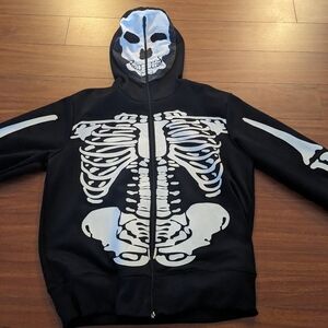 Zip Up Skeleton Hoodie
